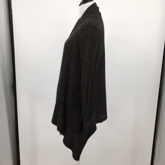 3/$20 American Eagle Gray Red Knit Open Front‎ Cardigan Sweater Womens Medium - Picture 4 of 16